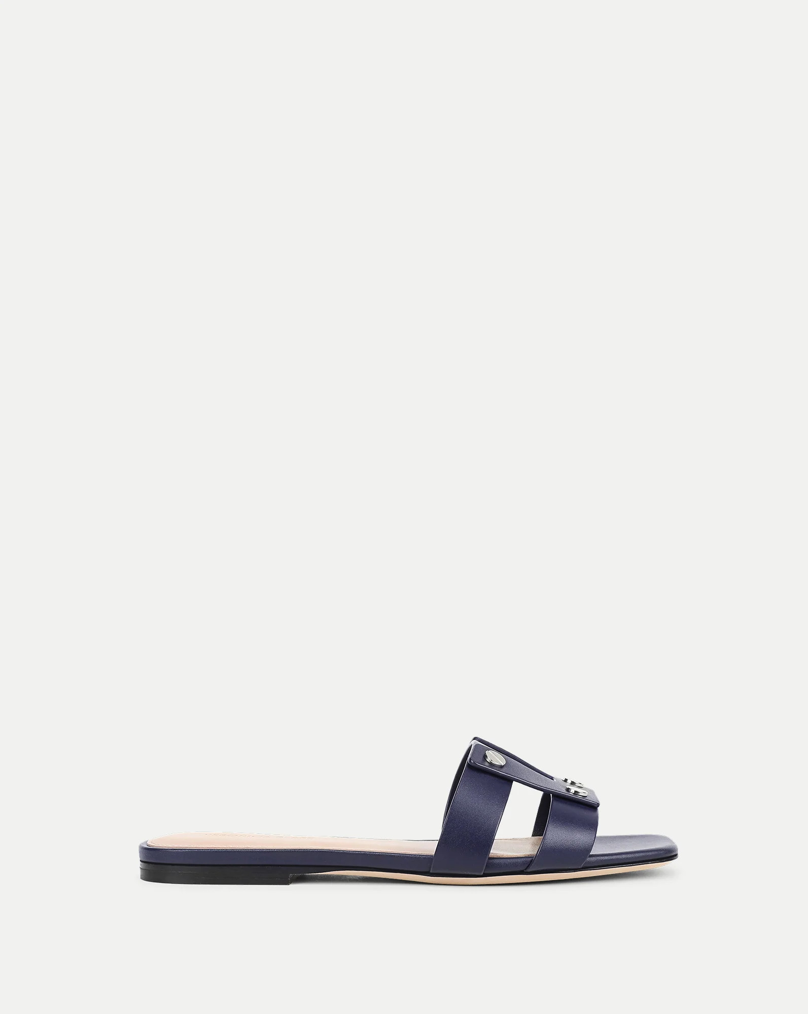 Via Slide Sandal in Navy | Veronica Beard | Veronica Beard