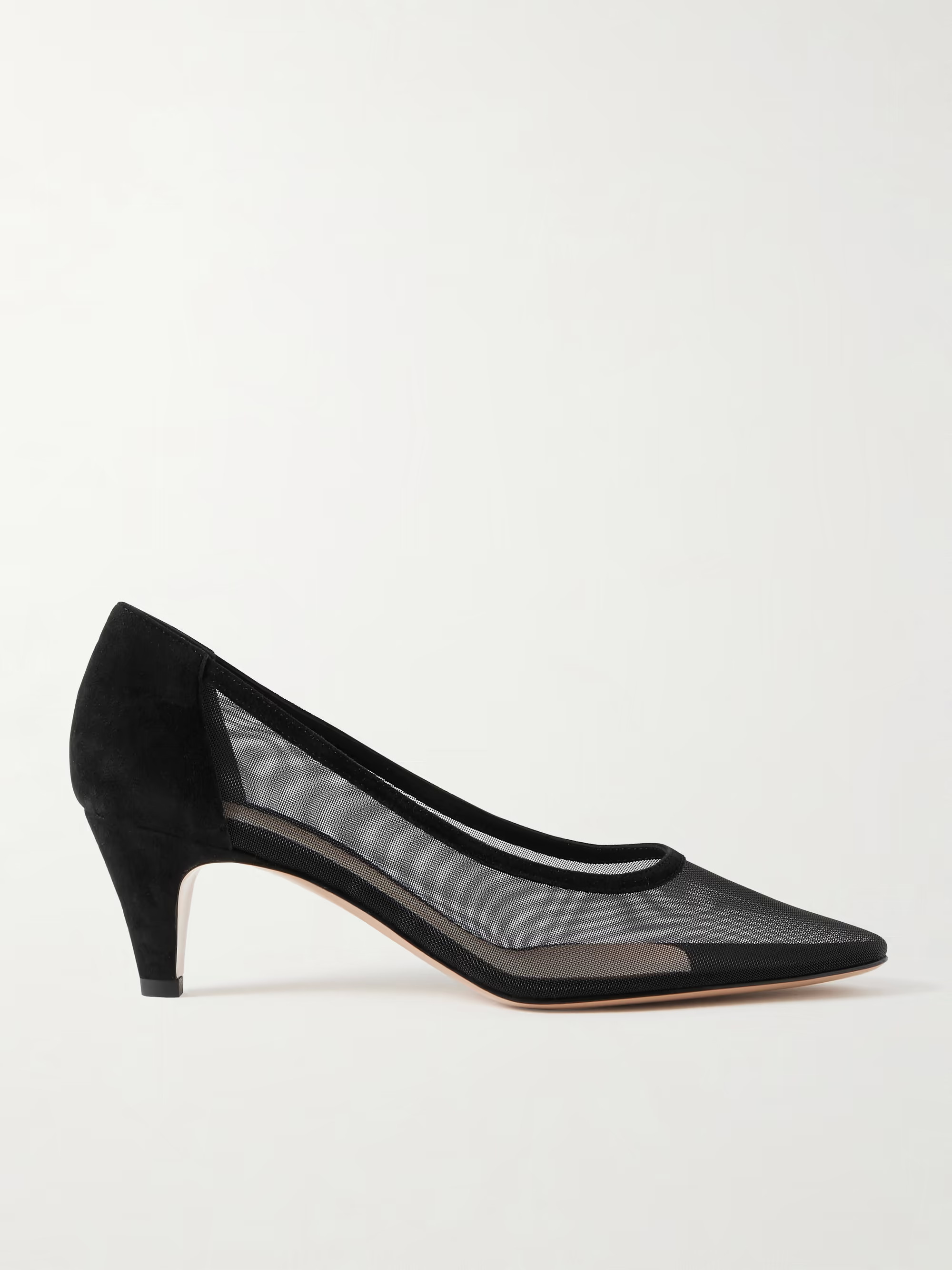 Rete 55 suede-trimmed mesh pumps | NET-A-PORTER (US)