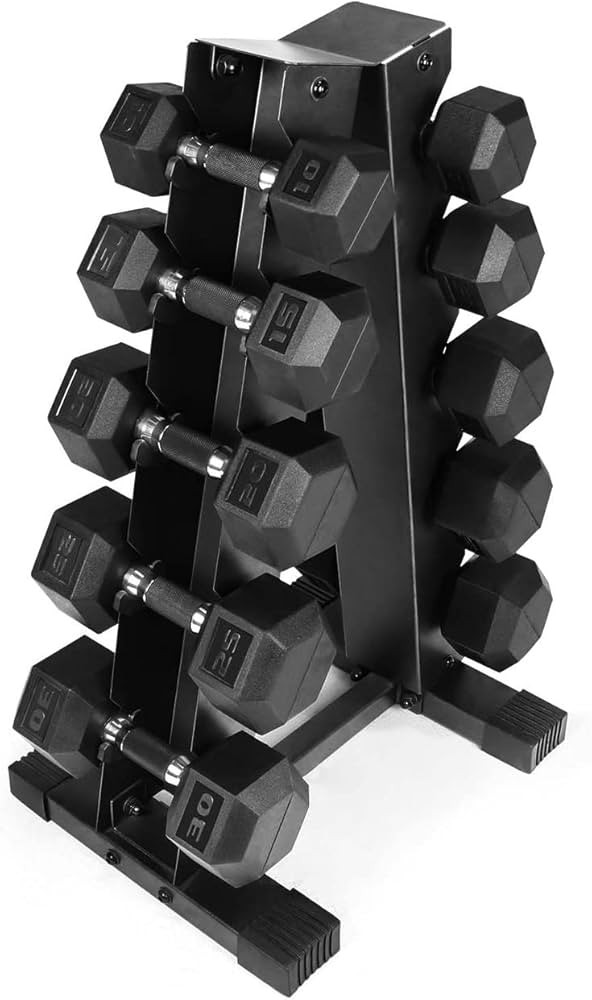 WF Athletic Supply 200Lb Dumbbell Set, 10-30Lb Dumbbell Set with A Frame Storage Rack for Muscle ... | Amazon (US)