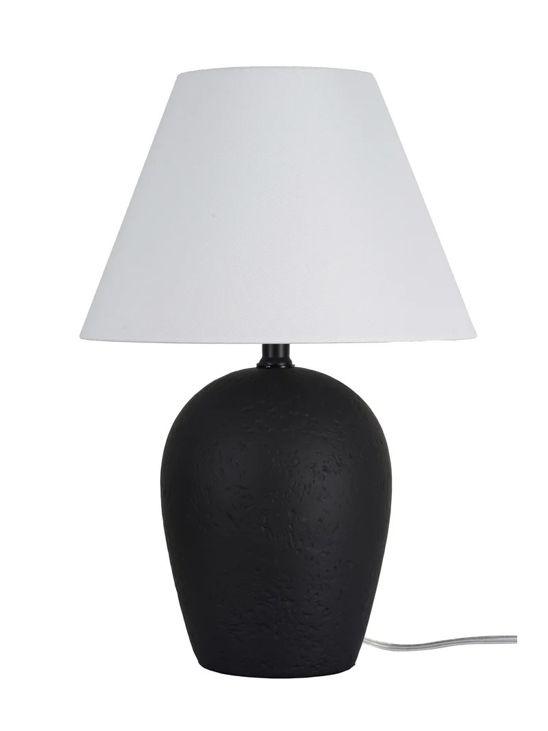Better Homes & Gardens 18"H Ceramic Urn Style Table Lamp, Matte Black Finish, with White Linen Em... | Walmart (US)