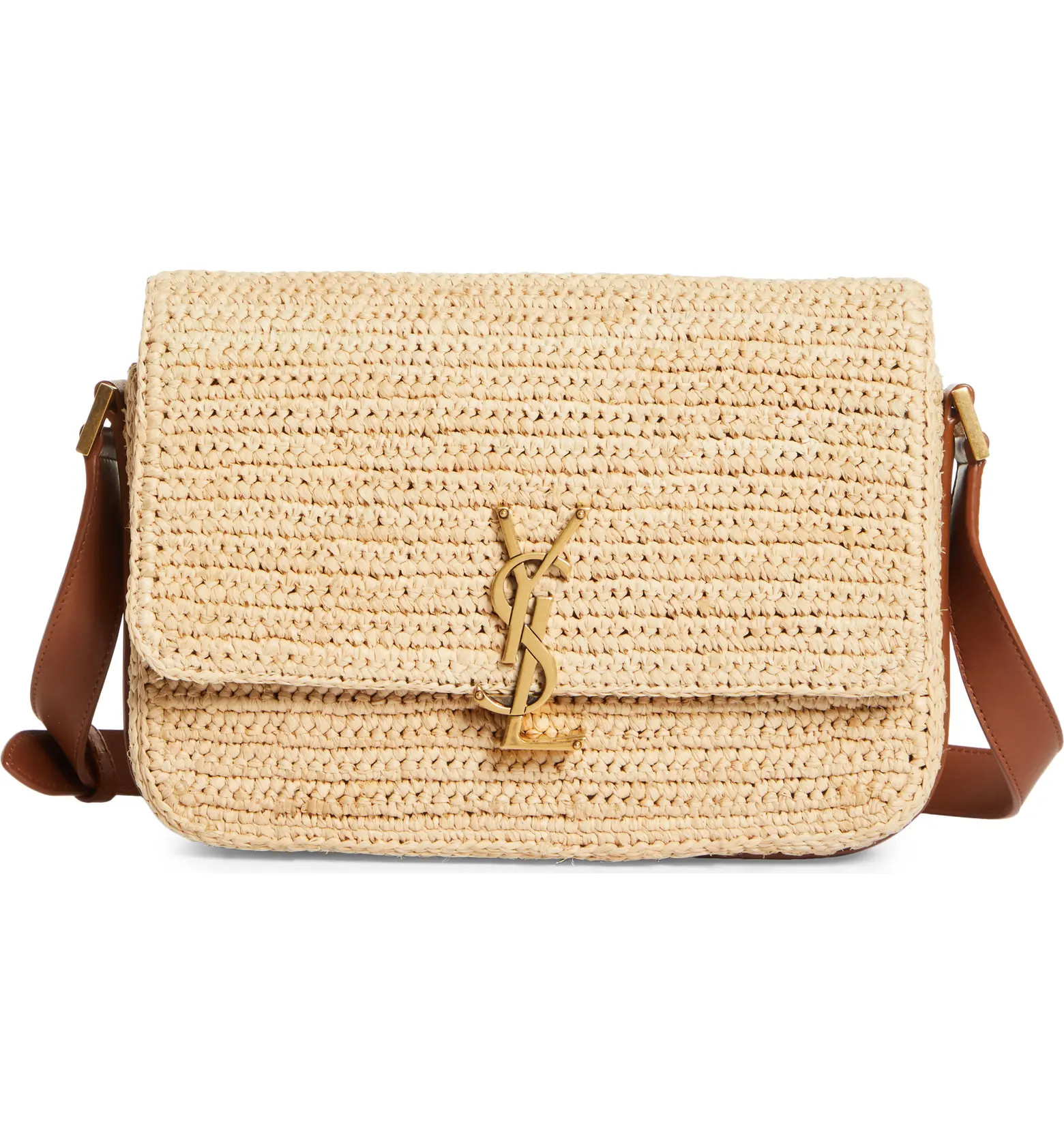 Medium Solferino Raffia Shoulder Bag | Nordstrom