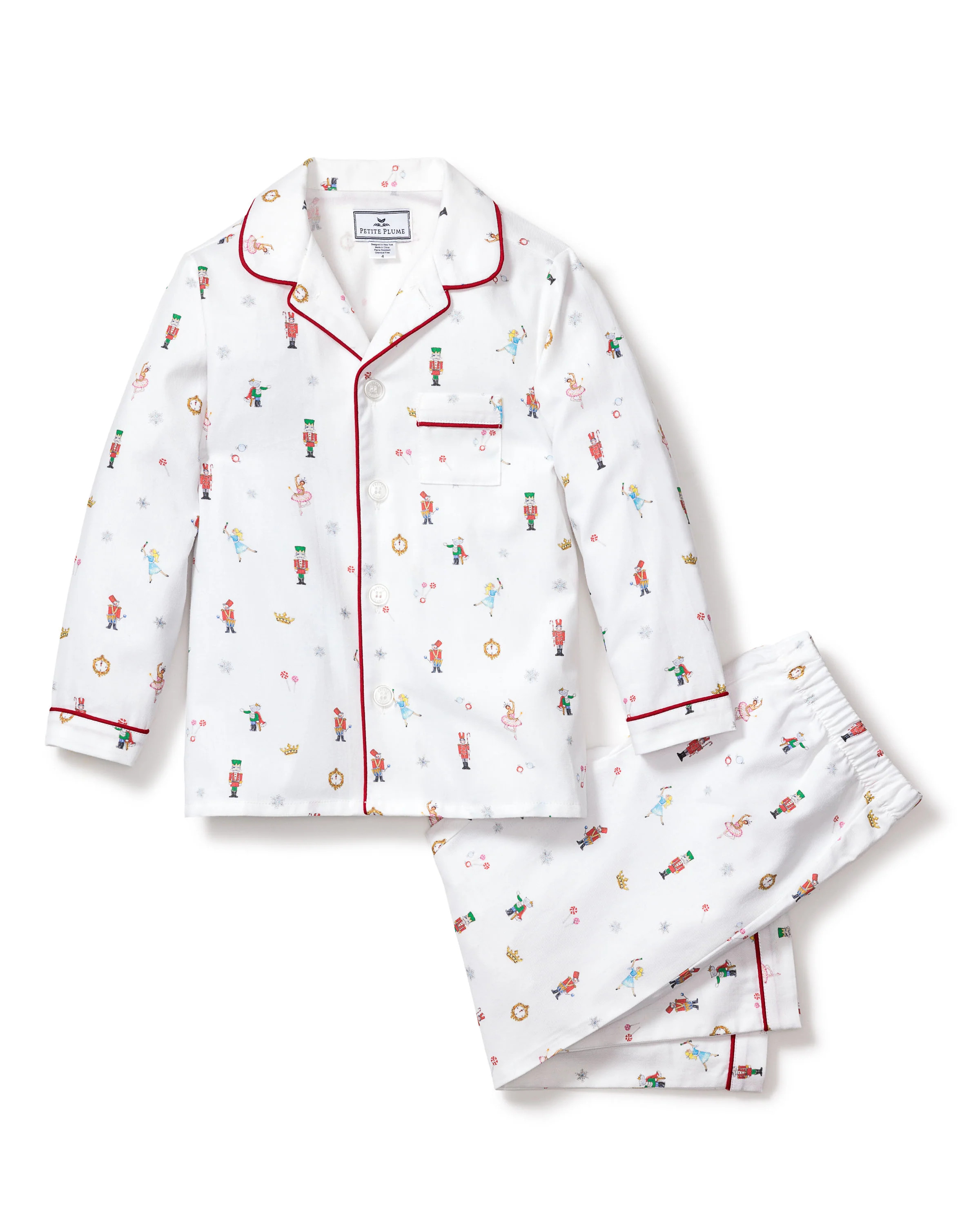 Kid's Twill Pajama Set in A Night at the Nutcracker | Petite Plume