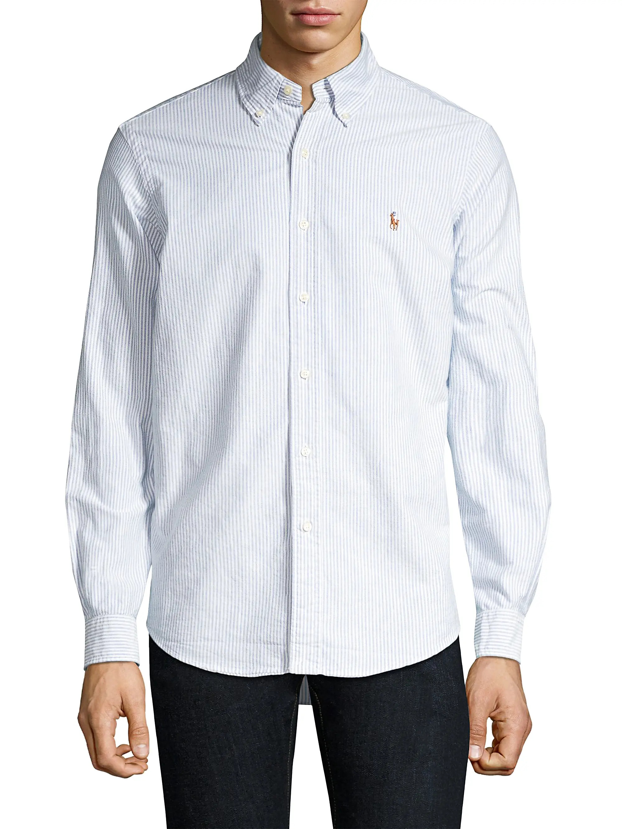 Striped Cotton Oxford Shirt | Saks Fifth Avenue