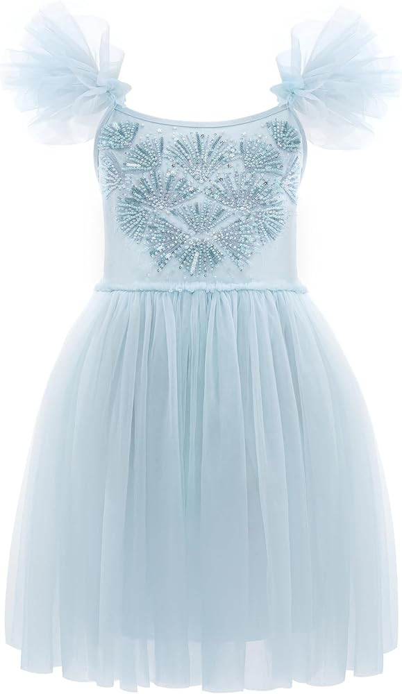 TUTULAND Tutu Dress for Girls - Glitter Sequin Tulle Dress Tiered Layered Flower Girl Dress for W... | Amazon (US)