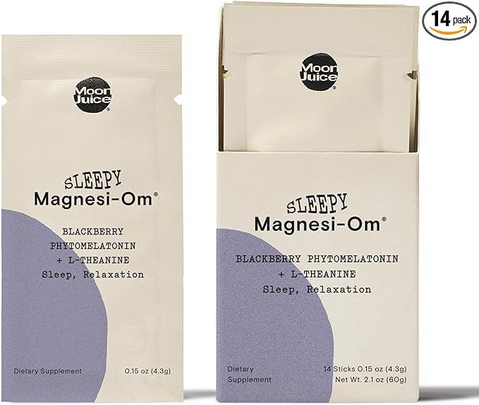 Moon Juice Sleepy Magnesi-Om Melatonin + Magnesium Sleep Aid, 0.3mg Melatonin, Magnesium Glycinat... | Amazon (US)