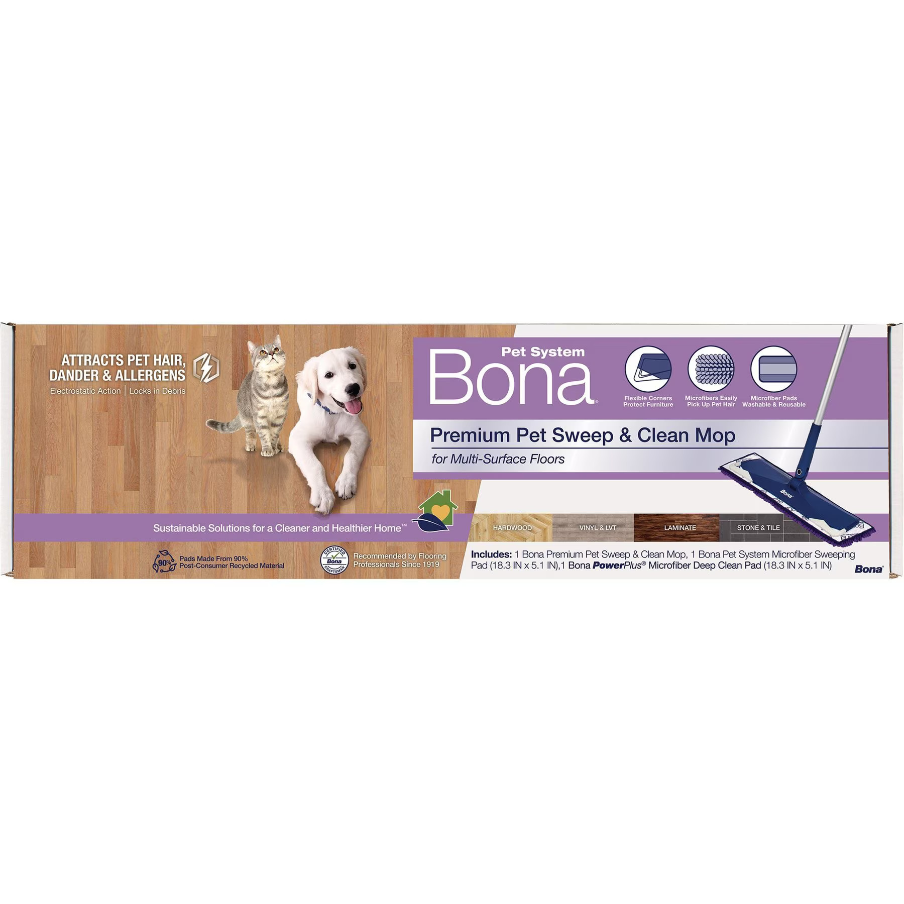 Bona Pet System Premium Sweep & Clean Mop | Chewy