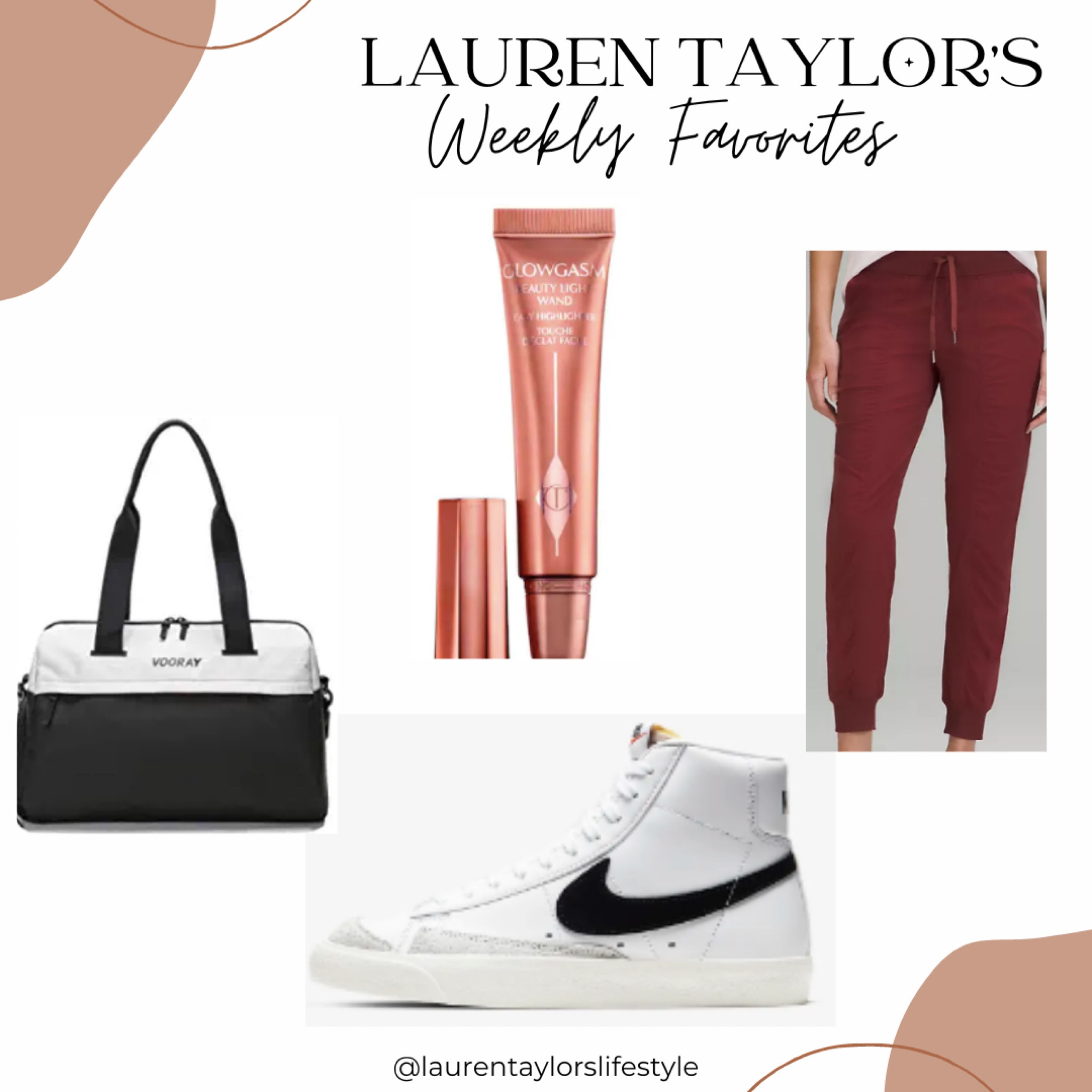 Size up 1/2 size in shoes. Nike high tops. Joggers. Blush & beauty products. Gym bags

#LTKbeauty #LTKshoecrush #LTKfit