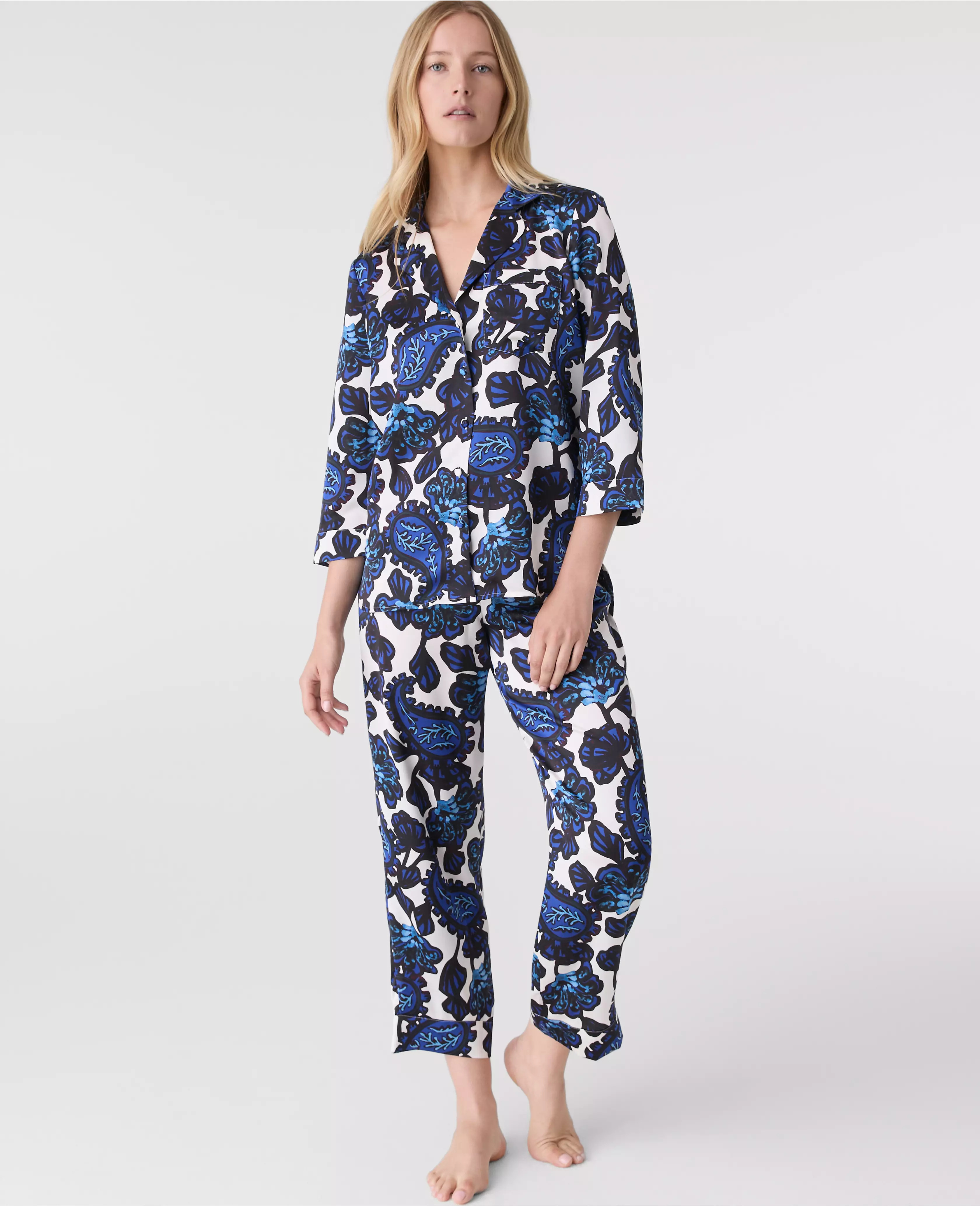 Paisley Satin Pajama Set | Ann Taylor