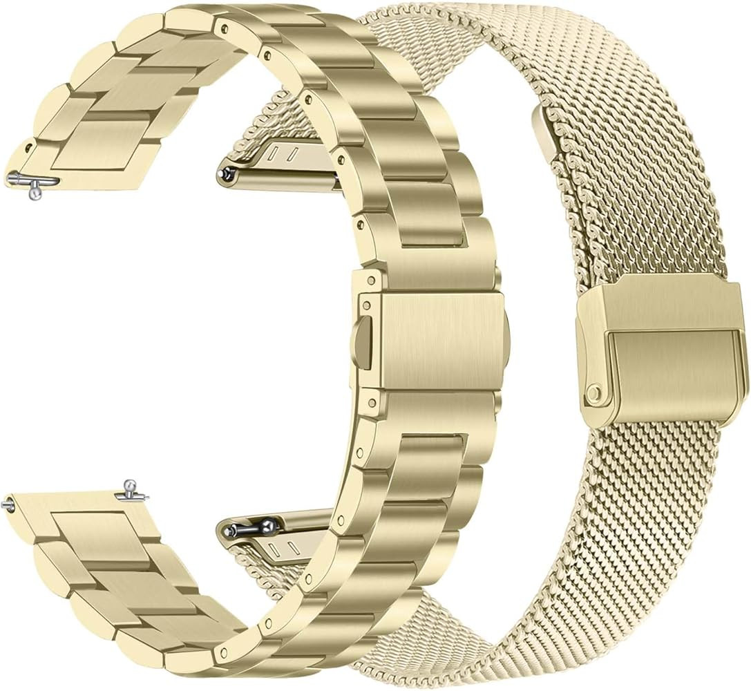 TRUMiRR Band Sets for Venu 3S (41mm) Women Smart Watch, Solid Stainless Steel Metal + Mesh Watchb... | Amazon (US)