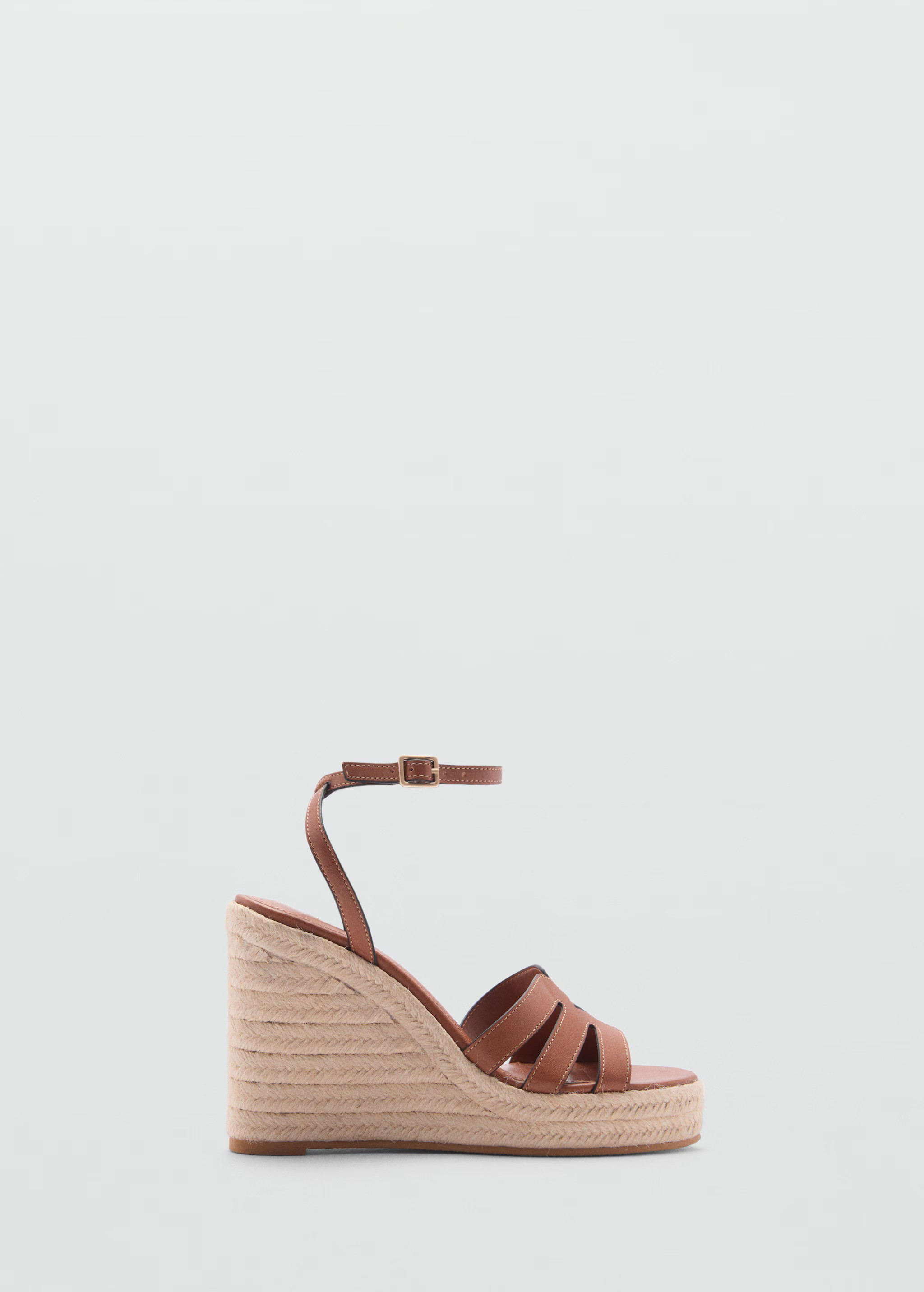 Wedge strips sandals | MANGO (US)