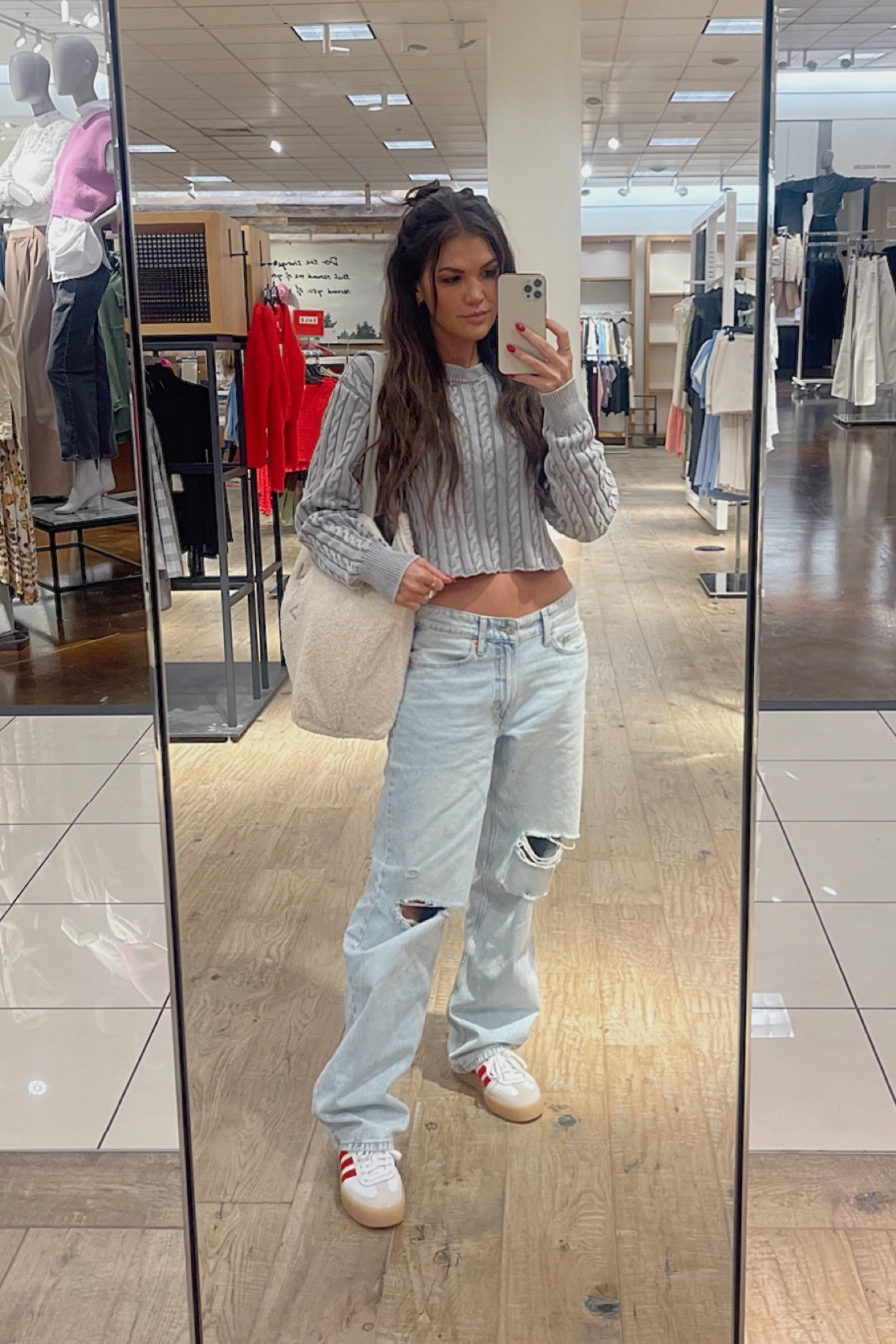 OOTD 
Cropped sweater, baggy jeans, and Adidas Sambae 
Rings: Made by Mary Code:Kristin10

#LTKstyletip #LTKshoecrush