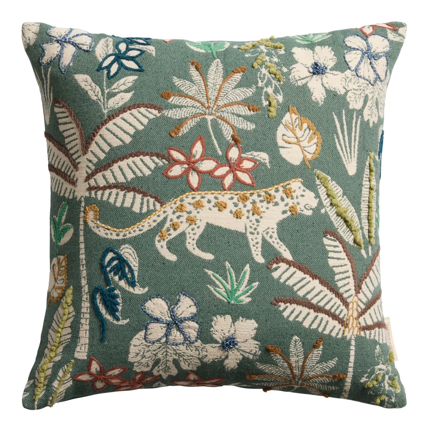Boho chic outdoor throw pillow with embroidery. 

#LTKFindsUnder50 #LTKHome