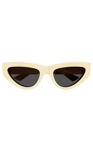 New Triangle Cat Eye Sunglasses in Yellow Butter & Grey | Revolve Clothing (Global)