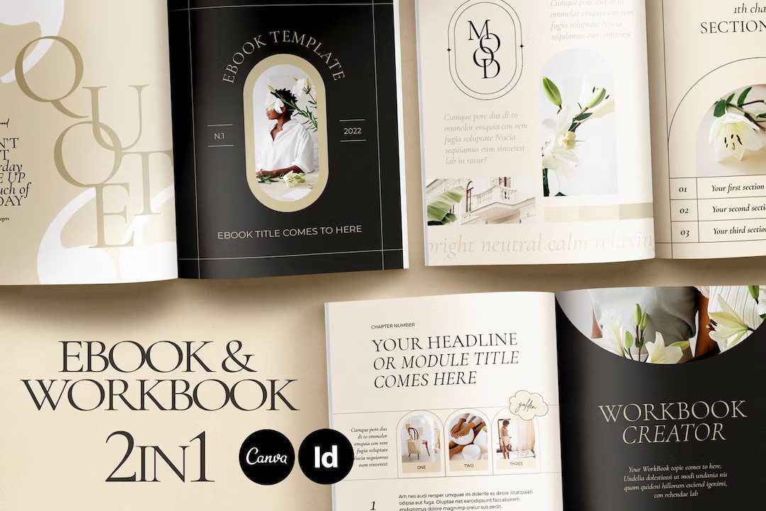 Mona Course Creator Ebook Workbook Template Editable - Etsy | Etsy (US)