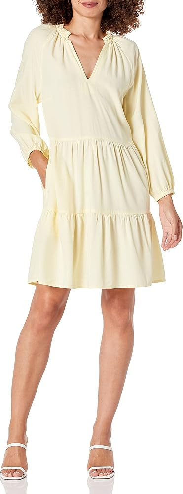 The Drop Women's Long Sleeve Yellow Dress With Sleeveless Long Sleeve Mini Dress With Sleeves | Amazon (US)
