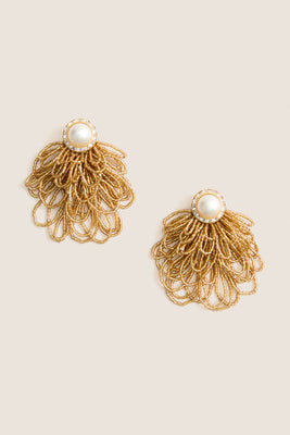 Pearl and Gold Beaded Earrings | Tuckernuck (US)