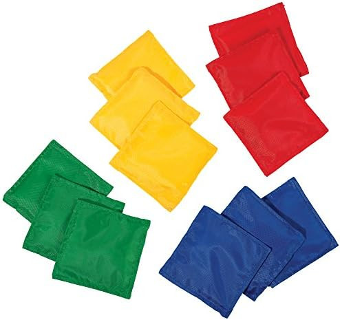 Franklin Sports 5" x 5" Nylon Bean Bags (Set of 12) - Perfect for use in schools | Amazon (US)