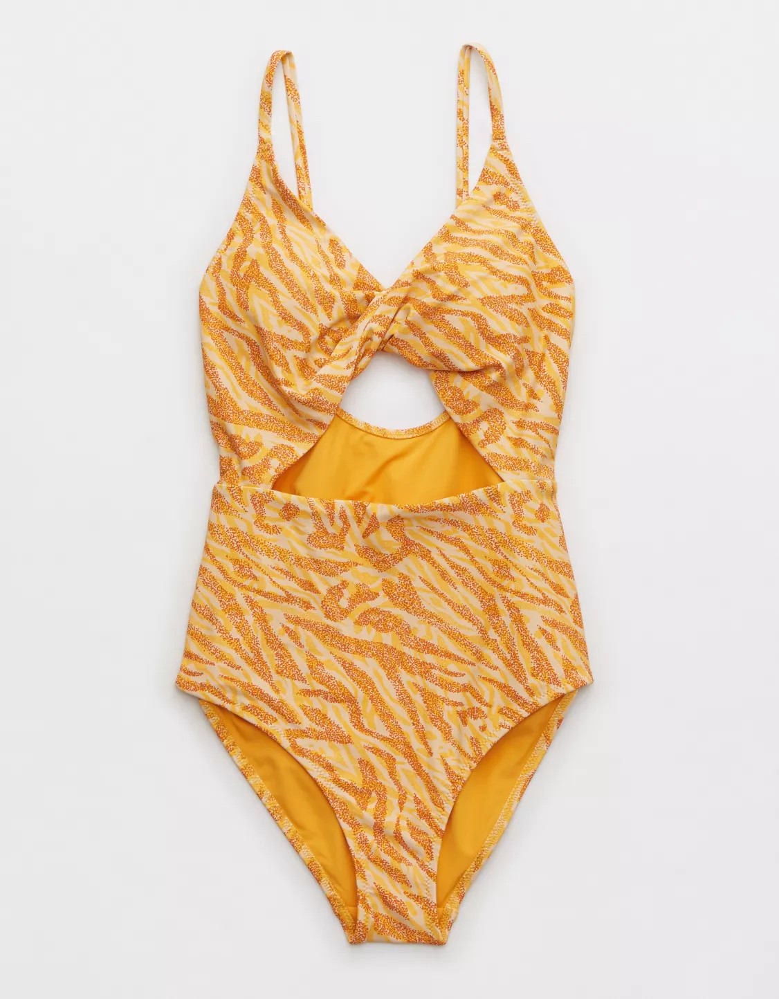 Aerie Twist Cut Out One Piece Swimsuit | American Eagle Outfitters (US & CA)