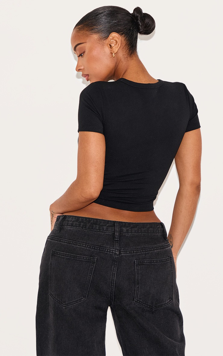 Shape Black Built In Bra Sculpt T-shirt | PrettyLittleThing UK