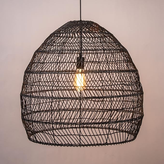 Arturesthome Ceiling Chandelier for Kitchen, Rattan Woven Basket Pendant Light Shades, Handmade H... | Amazon (US)