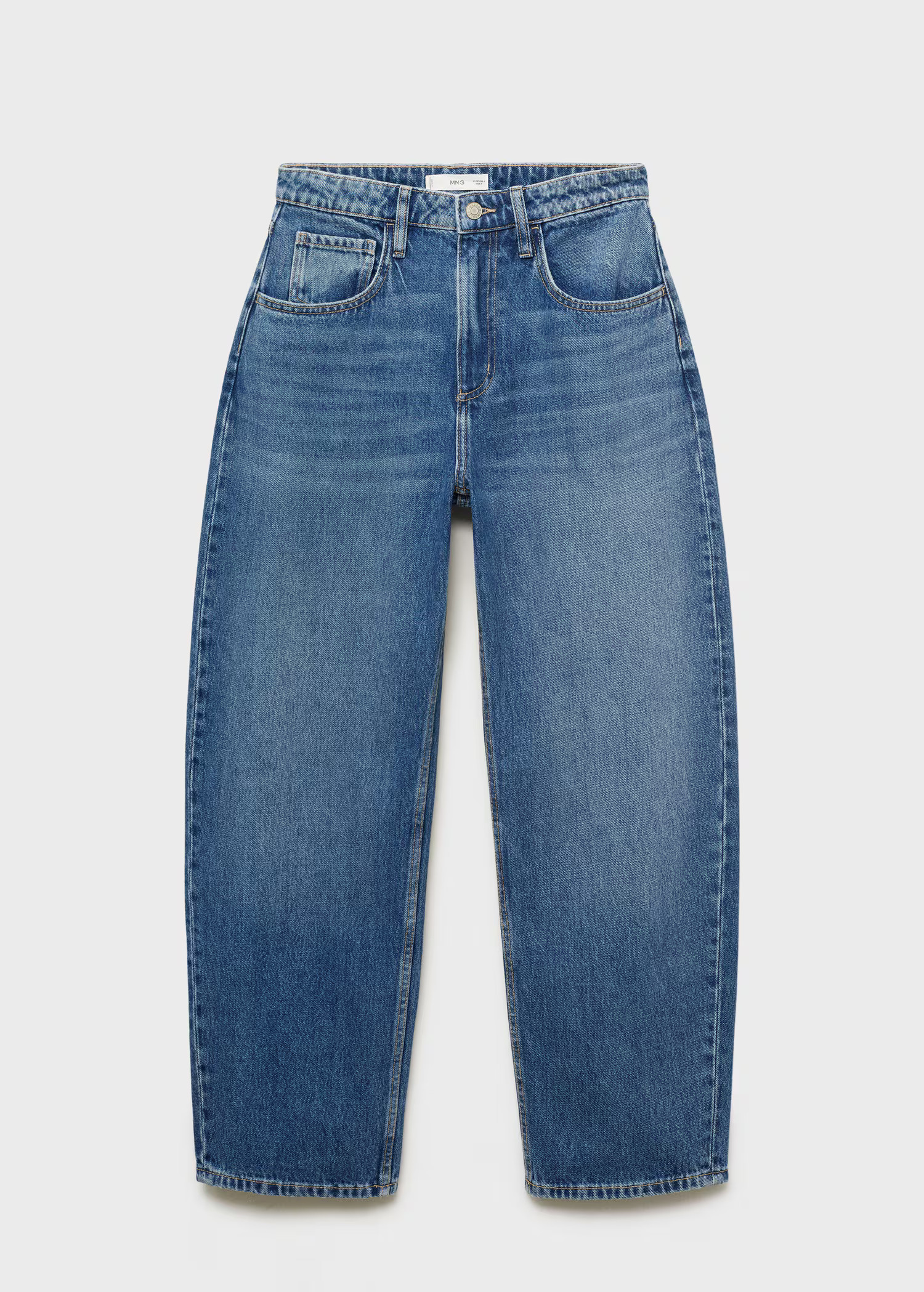High-waisted barrel jeans | Mango (US/MX/AU)