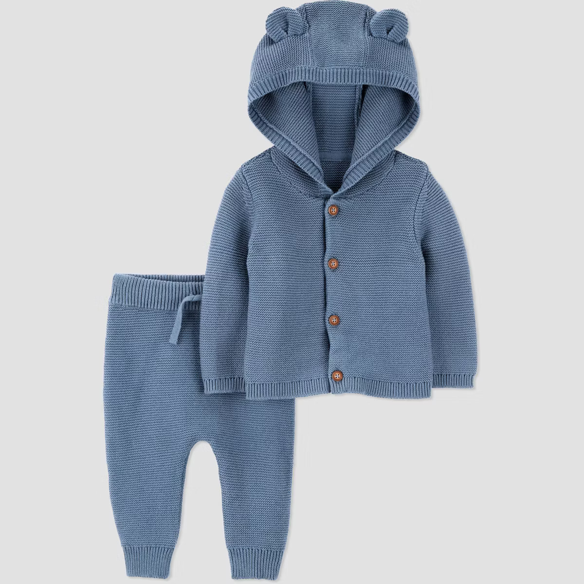 Carter's Just One You® Baby Boys' 2pc Hooded Bear Sweater and Jogger Pants Set - Blue | Target