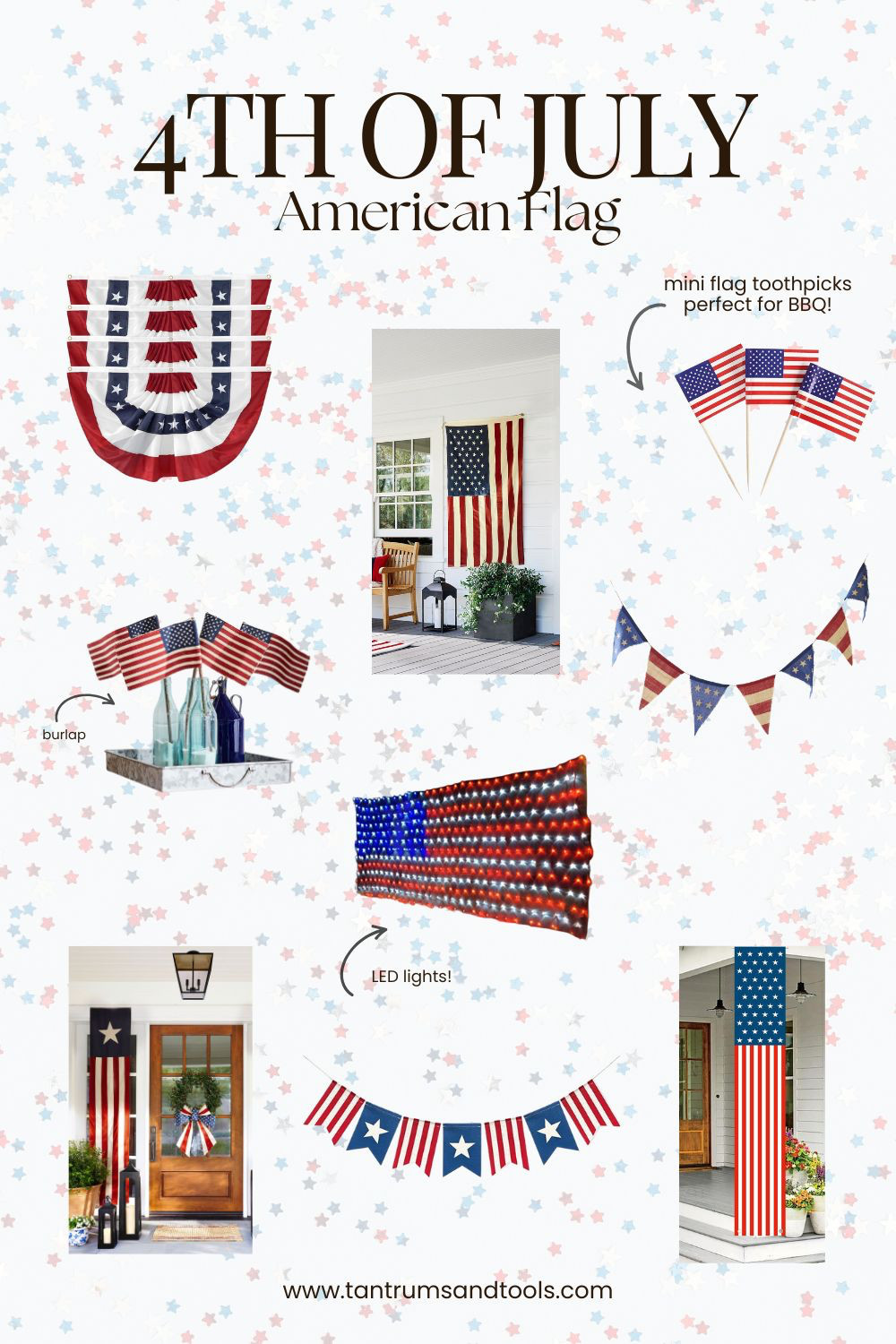 Create a patriotic from porch with these American Flags! 

 #LTKSeasonal