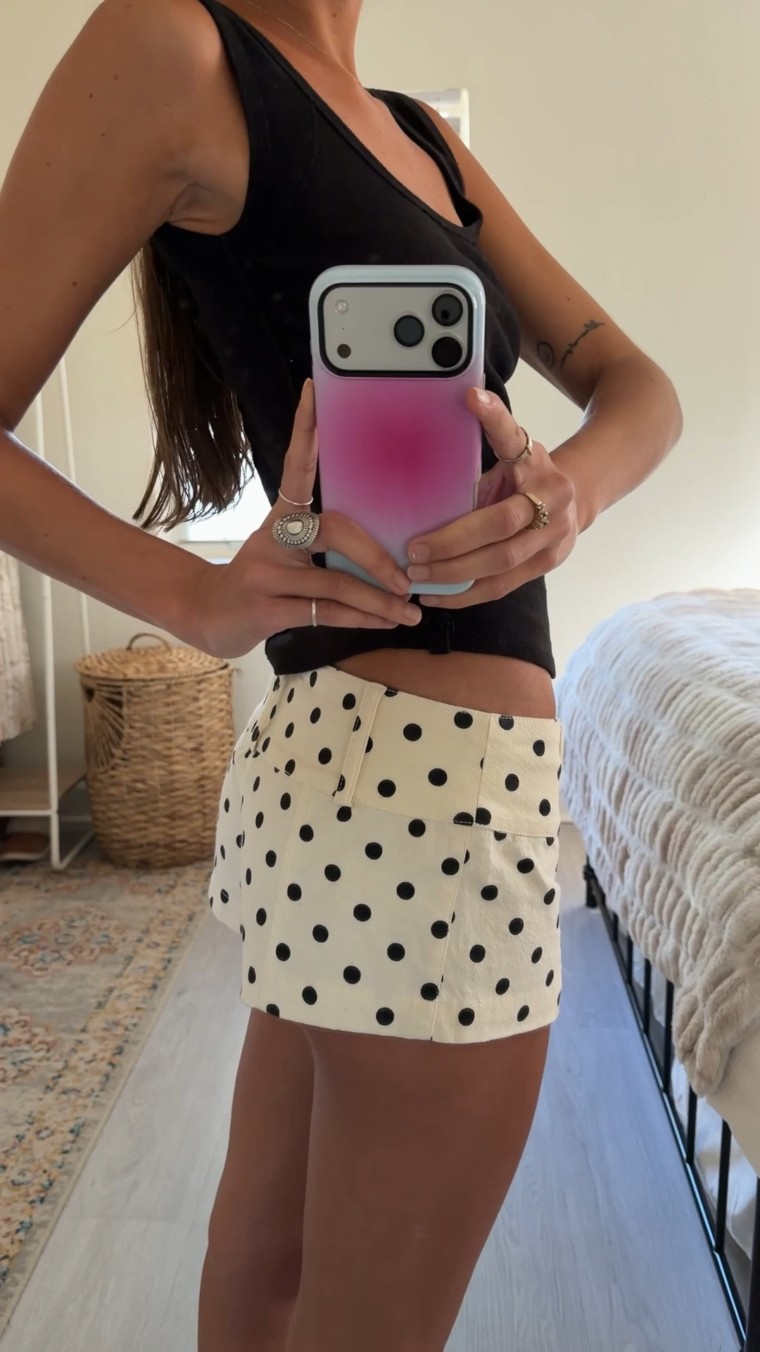 The perfect mini polka dot shorts!!!!! Wearing a size 0 

#LTKSeasonal #LTKootd #LTKFestival