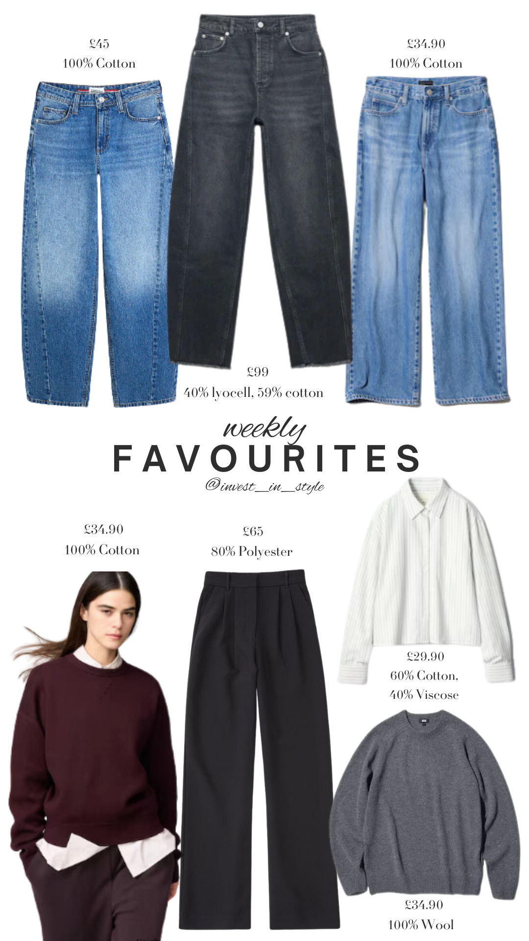 My Top Picks that You have been loving this week! 

Weekly Favourites, Jeans, Wardrobe Staples, Spring Style, Winter to Spring, Transitional Style, Knitwear, Uniqlo LTK2025 

 #LTKuk #LTKeurope #LTKspring
