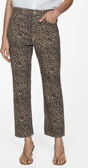 MANGO Leopard Print Jeans | Nordstrom | Nordstrom