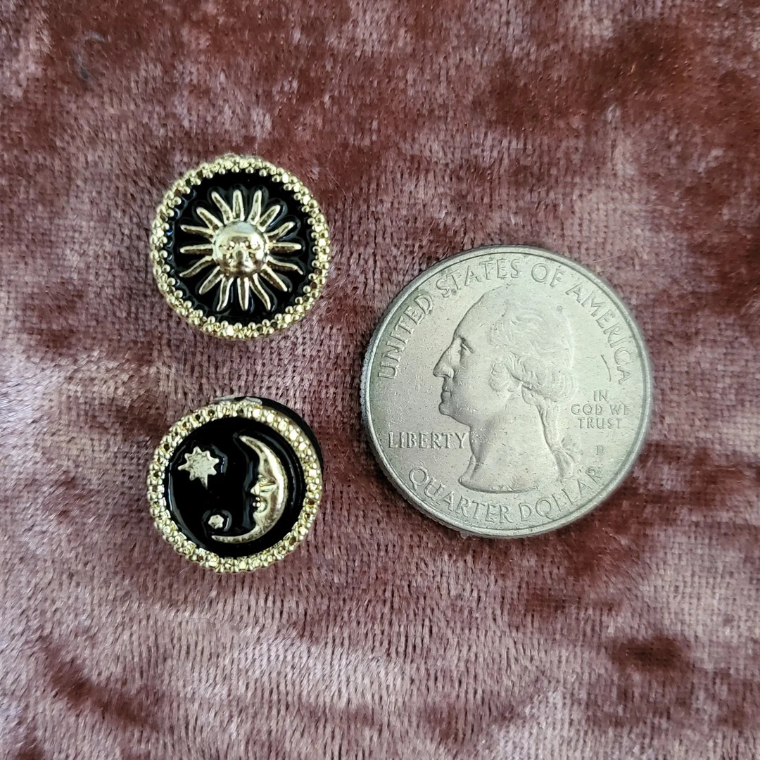 GOTH shoe Charm Sun/moon Medallion Coin Charms - Etsy | Etsy (US)