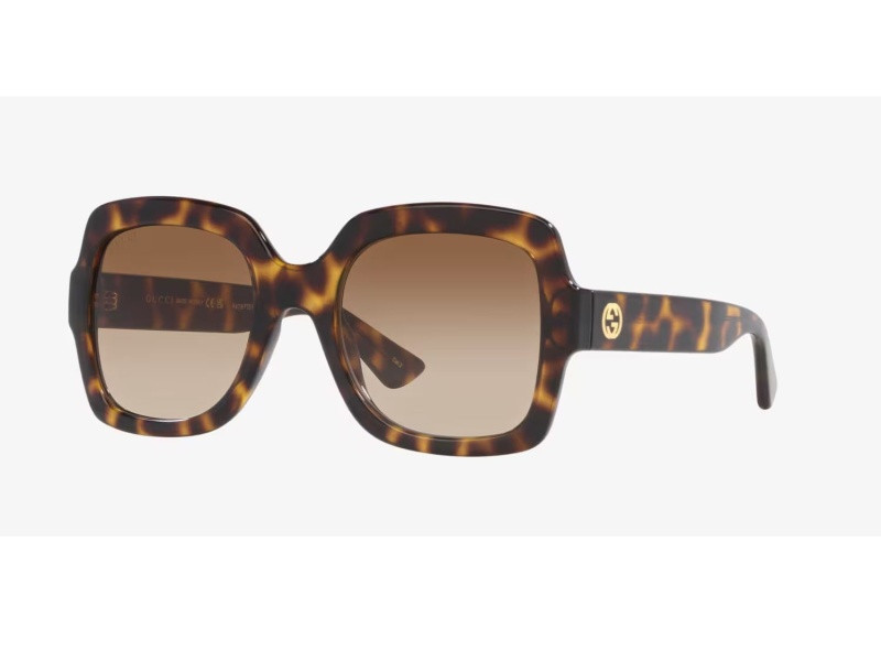 Gucci GG1337S Women's Square Sunglasses - Tortoise/Brown 54mm | JTV Jewelry