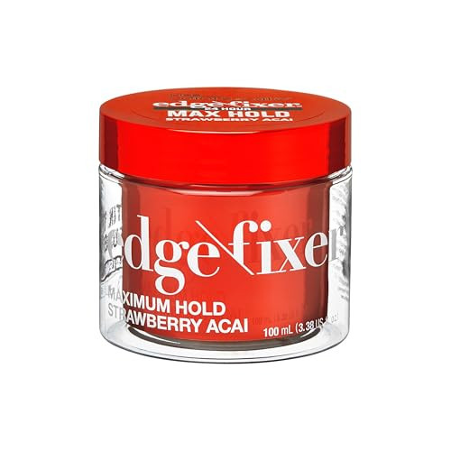 KISS COLORS & CARE Maximum Hold Edge Fixer, Non-Greasy Gel Formula Infused With Biotin B7, 24 Hour Hold, ‘Strawberry Acai’ Scented, 3.38 Fl. Oz. (100 ml) | Amazon (US)
