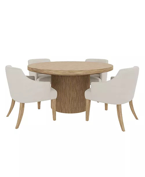 Furniture Frandlyn 5-Pc. Dining Set (Round Table + 4 Host Chairs) | Macy's
