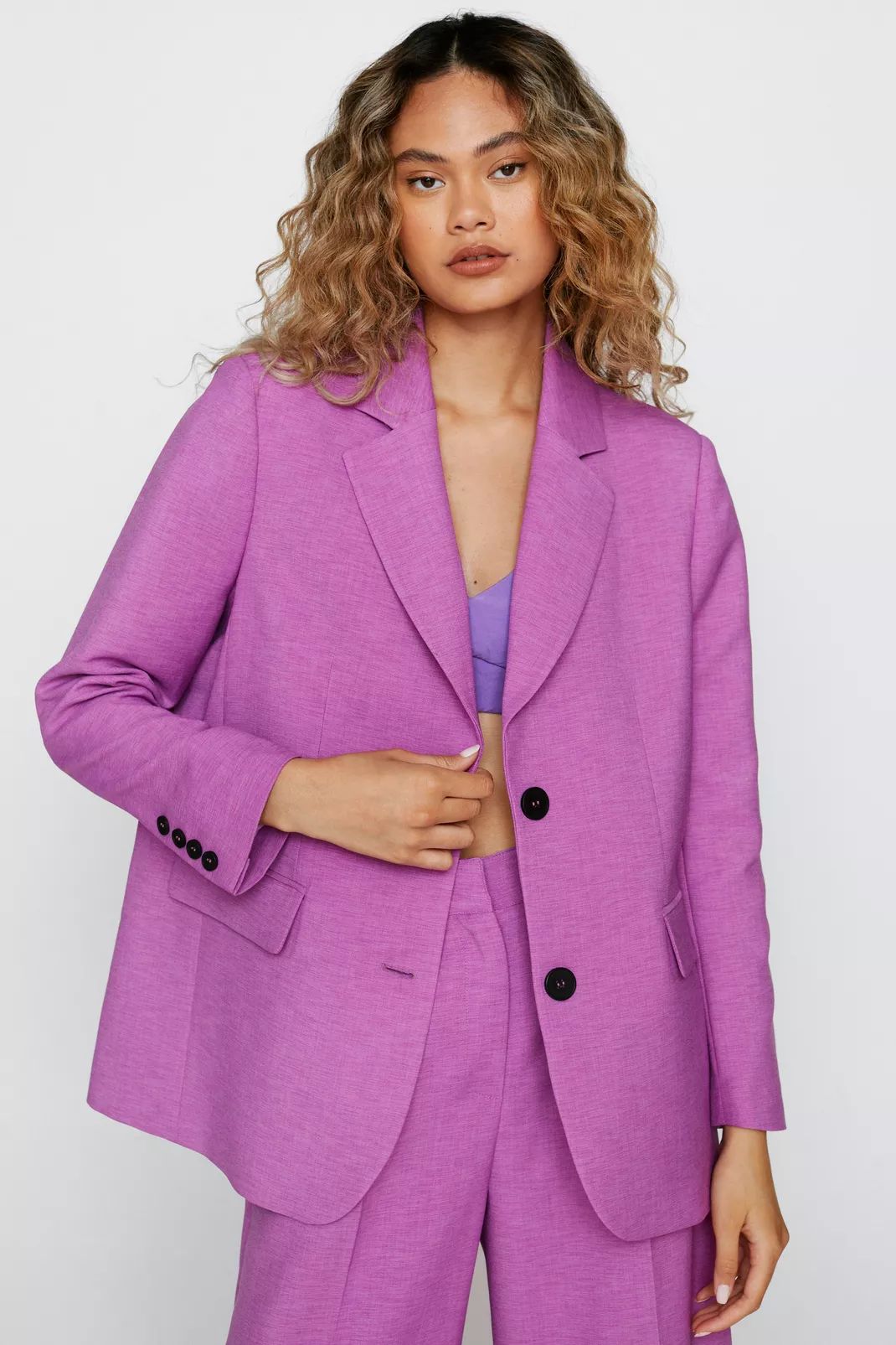Single Breasted Tailored Two Piece Set Blazer | Nasty Gal (US)