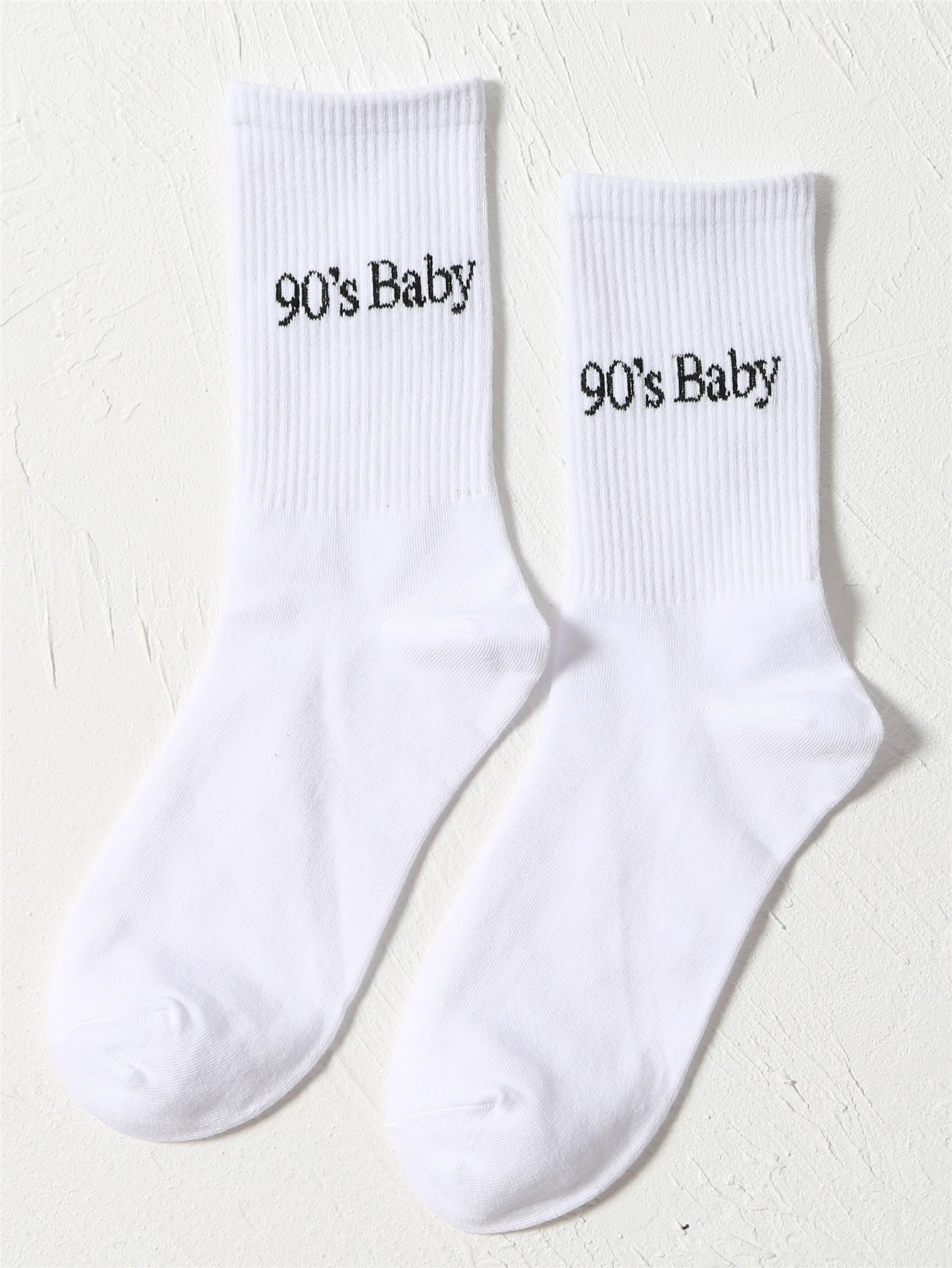 90s Baby Graphic Crew Socks | SHEIN