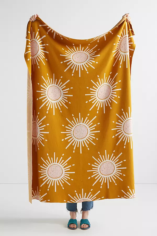 Vanessa Throw Blanket By Anthropologie in Yellow | Anthropologie (US)