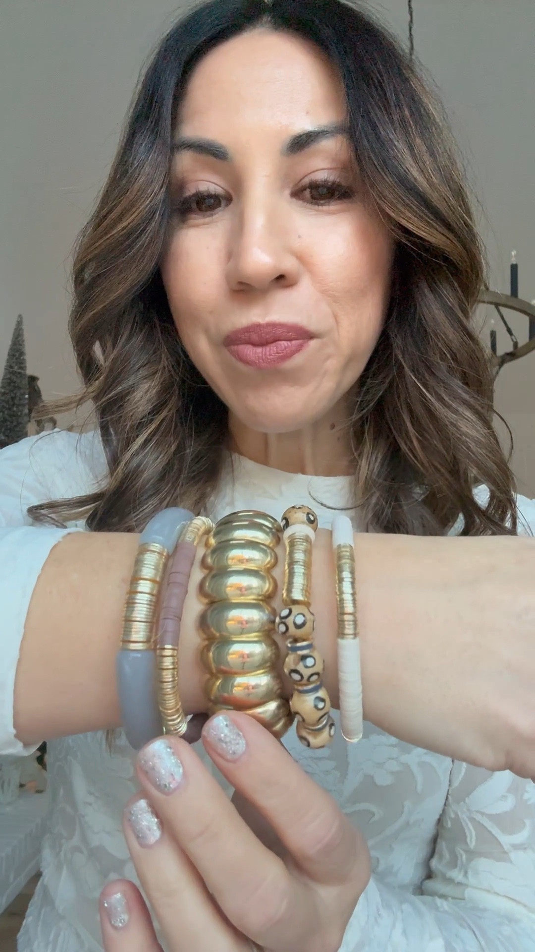 Bangle bracelets all $20. Code HOUSEOFLEO30 on everything else. Small lace top. Bangles, beaded bracelets, gold, jewelry, bracelet stack, gifts for women, gifts for her, gift guide.

#LTKSaleAlert #LTKFindsUnder50 #LTKGiftGuide