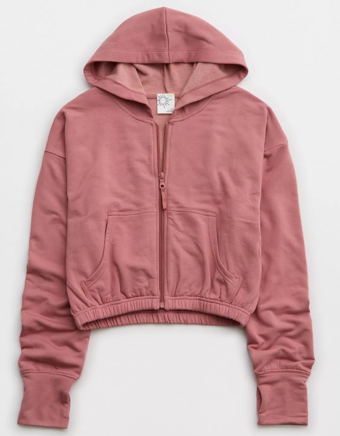 OFFLINE By Aerie OTT Cropped Full Zip Sweatshirt | American Eagle Outfitters (US & CA)