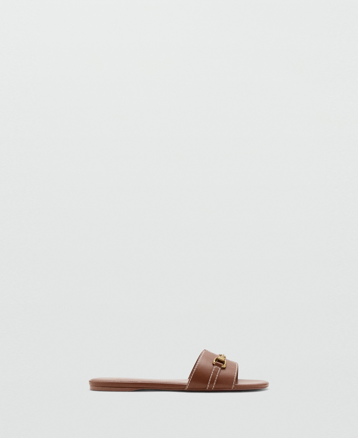 Mango Women's Metallic Detail Strappy Sandals - Leather | Macy's
