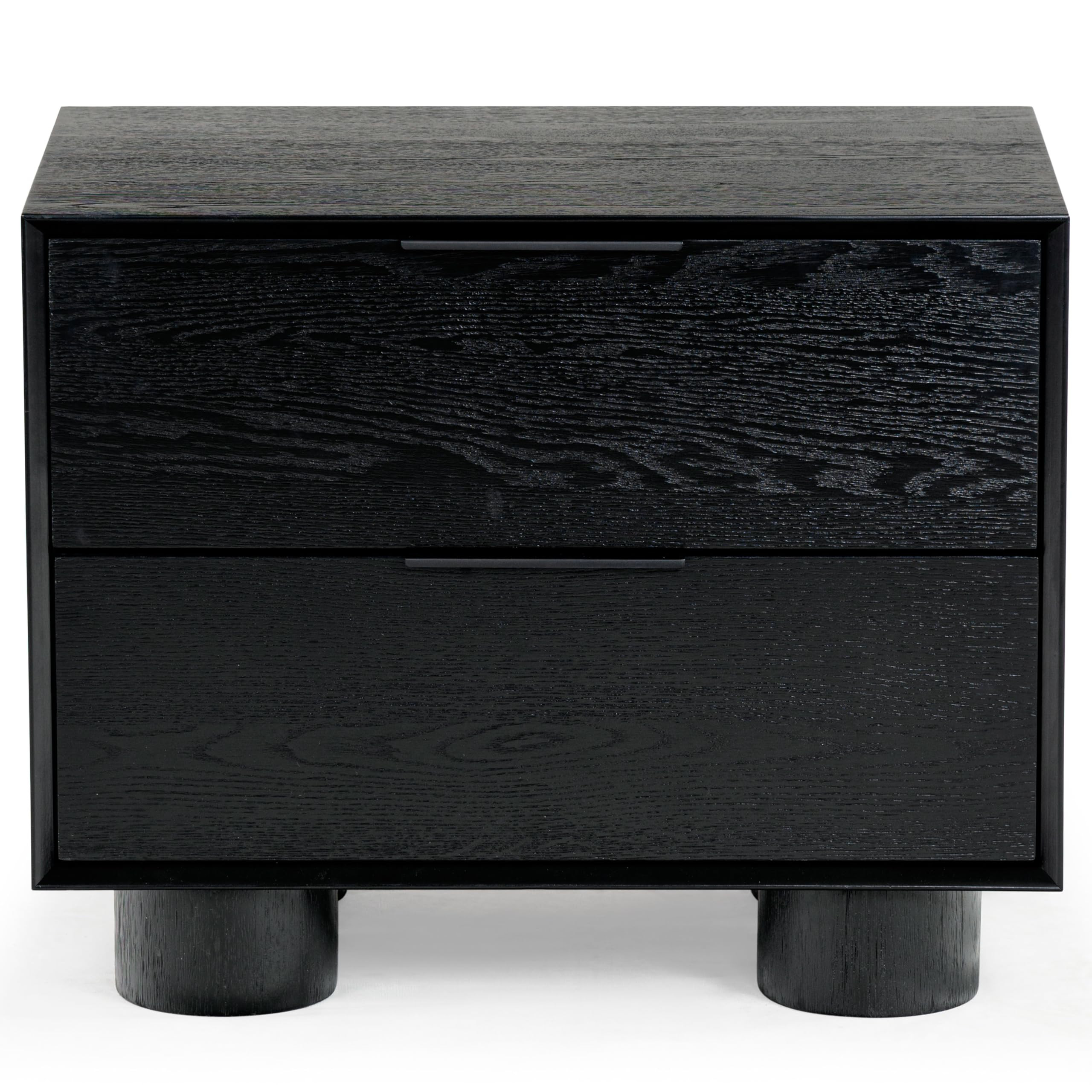 SAFAVIEH Couture Collection Addyson Black 2-Drawer Accent Table Nightstand (Fully Assembled) | Amazon (US)