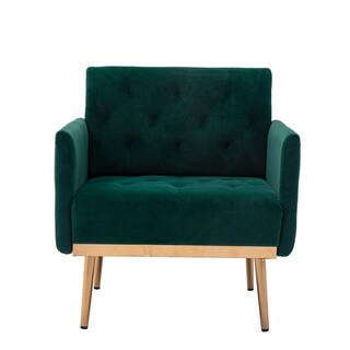 HOMEFUN Green Morden Leisure Single Accent Chair with Rose Golden Metal Legs HFHDSN-838GN - The H... | The Home Depot