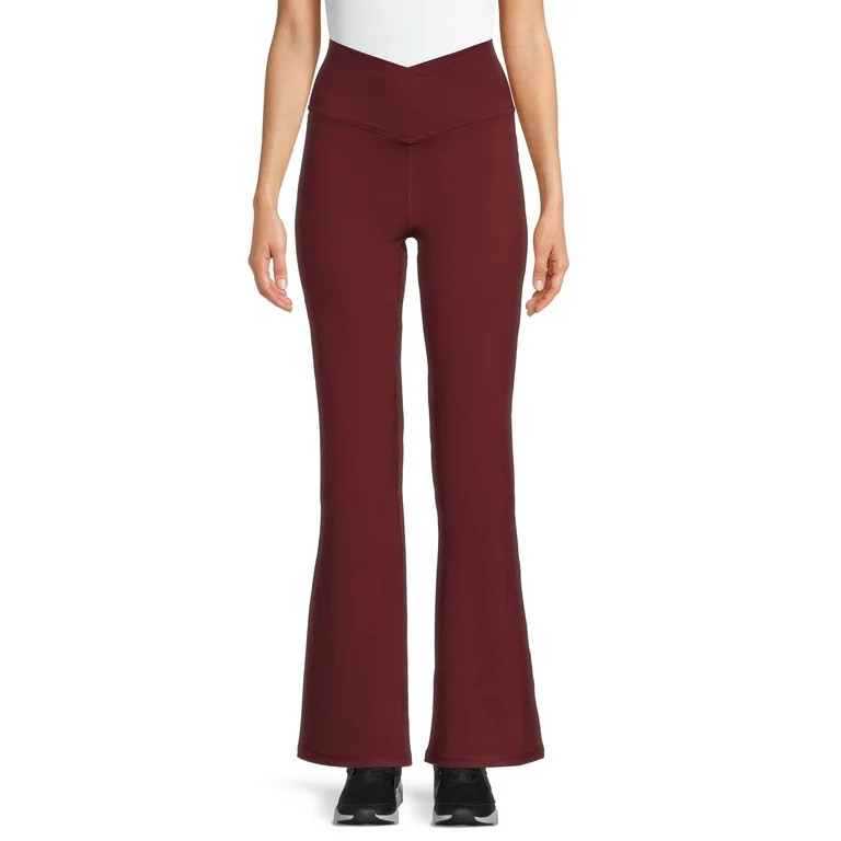 Avia Women's High Rise Crisscross Flare Leg Pants | Walmart (US)