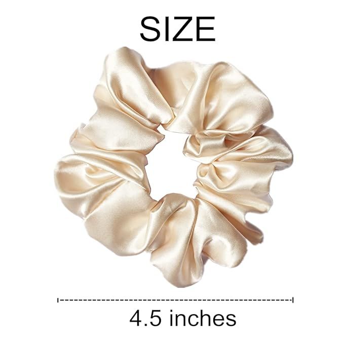 6 Pcs Satin Silk Hair Scrunchies Soft Hair Ties Fashion Hair Bands Hair Bow Ropes Hair Elastic Br... | Amazon (US)