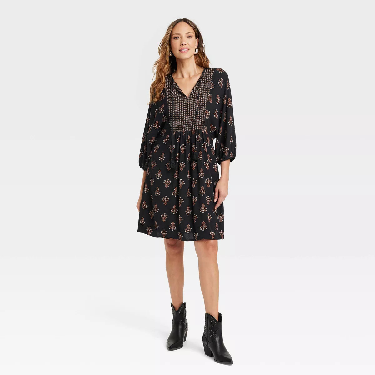 Women's Bishop 3/4 Sleeve A-Line Dress - Knox Rose™ | Target