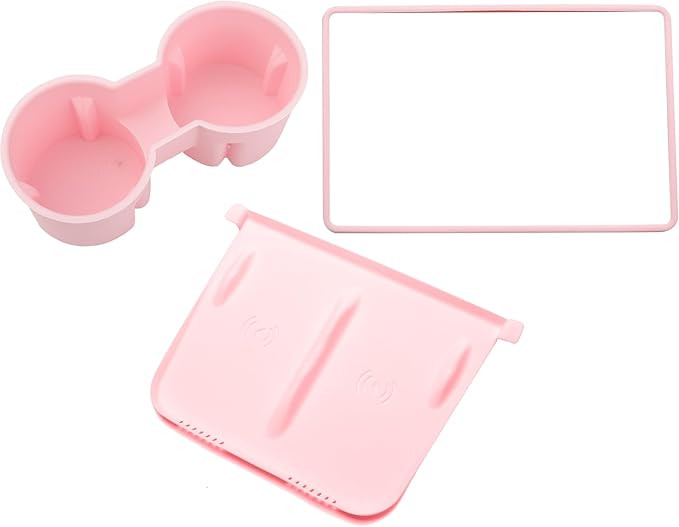 3PCS Tesla Cup Holder Insert, Screen Edge Protector Frame, Center Console Wireless Charger Mat Si... | Amazon (US)