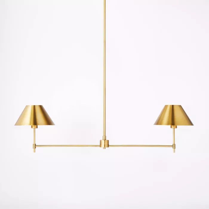 Metal Two Arm Shaded Chandelier Ceiling Light - Threshold™ designed with Studio McGee | Target