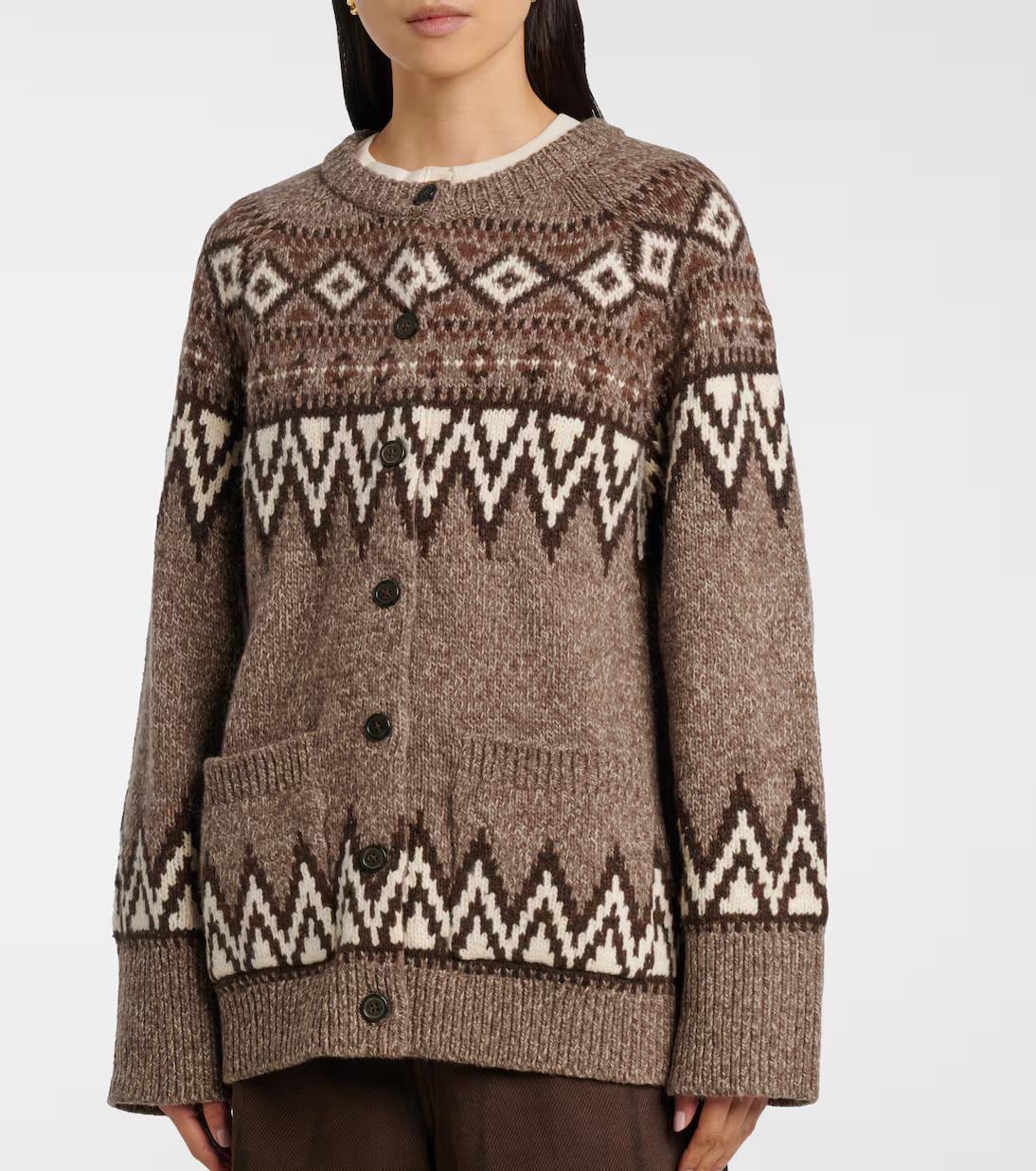 Fair Isle jacquard wool-blend cardigan | Mytheresa (US/CA)