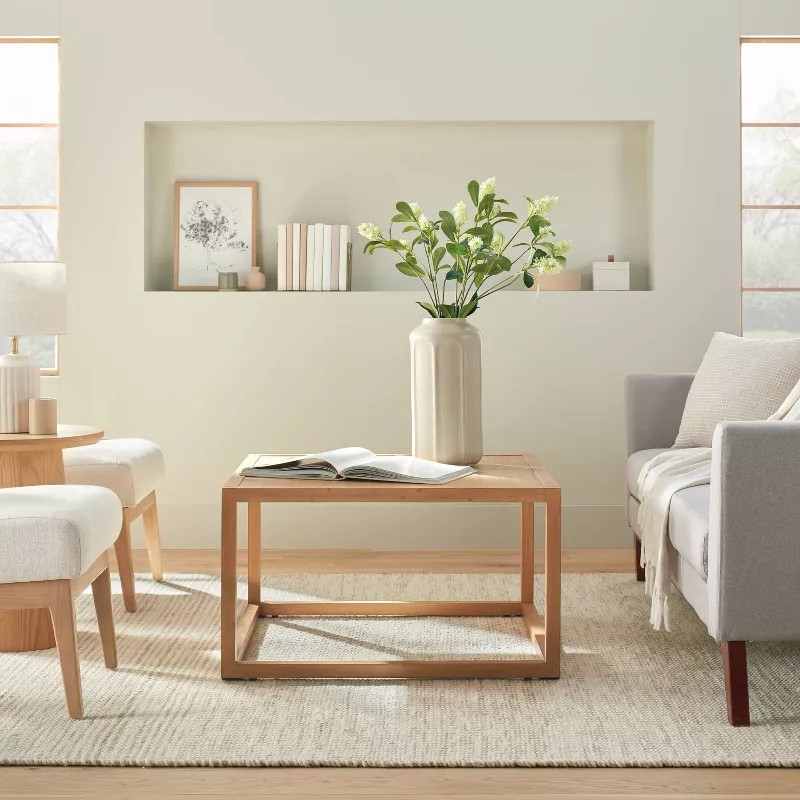 Wood Frame Square Coffee Table - Natural - Hearth & Hand™ with Magnolia | Target