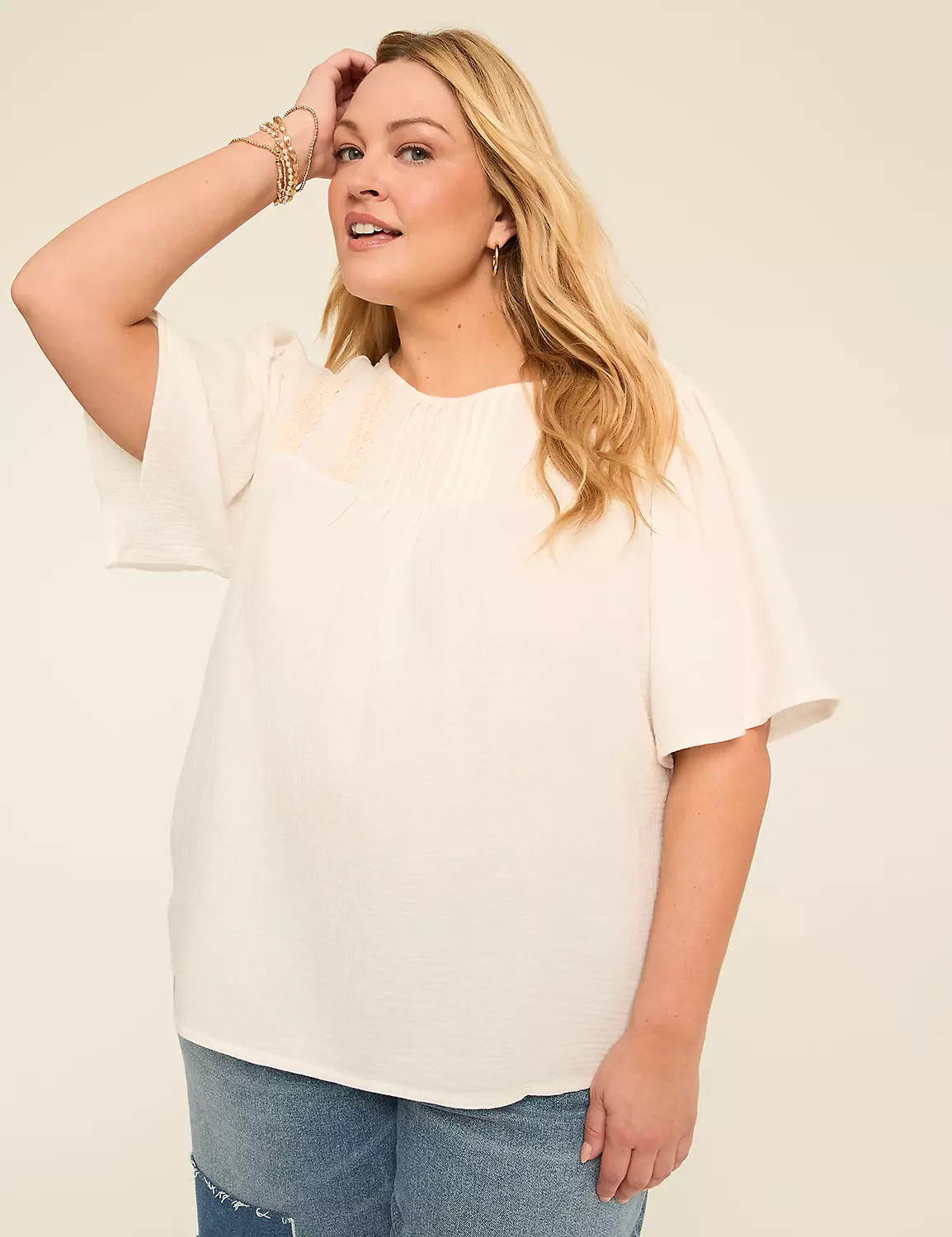 Dolman Short-Sleeve Scoop-Neck Top | Lane Bryant (US)